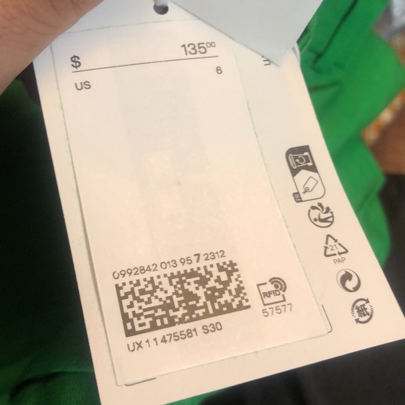 RESERVED for @narba - COS wide leg high waisted pant size 6 bold green grass - Picture 9 of 15